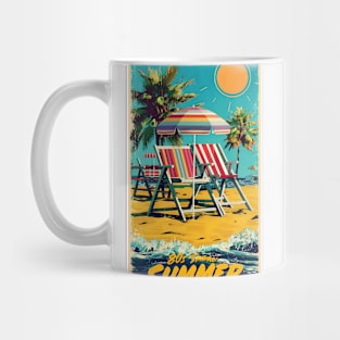 80s summer beach Mug